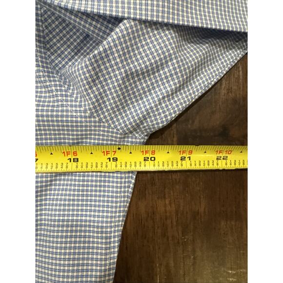 Bonobos Dress Shirt Men's 15.5 34 Blue Check Tailored Slim Fit Cotton - Picture 4 of 4
